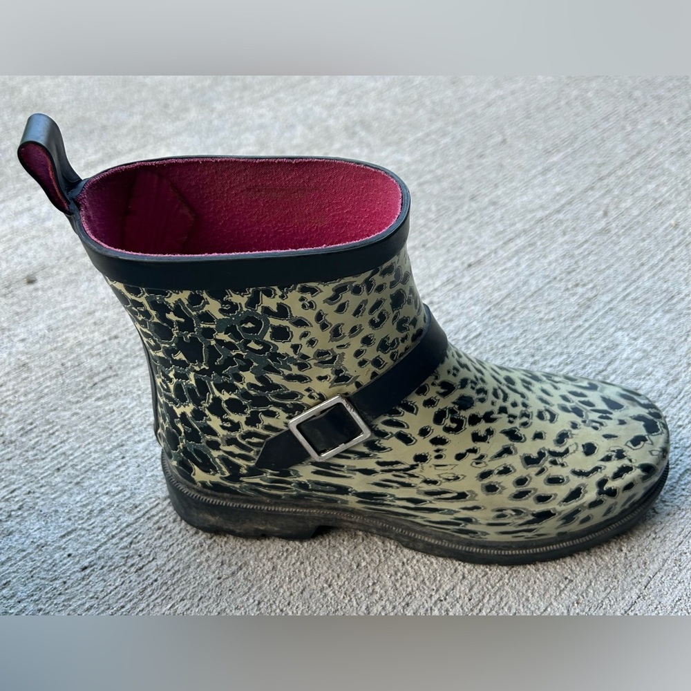 Cheetah Print Rain Boots